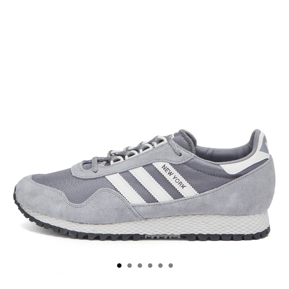 Adidas New York Men's Gray and White Sneakers